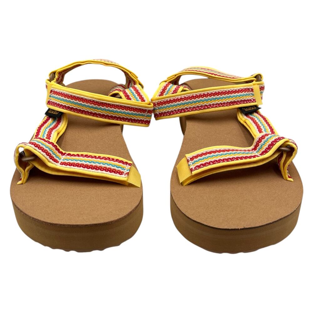 Teva Platform Sandals Midform Universal Woven Strap Outdoor Summer Yellow Size 7 - Picture 2 of 10